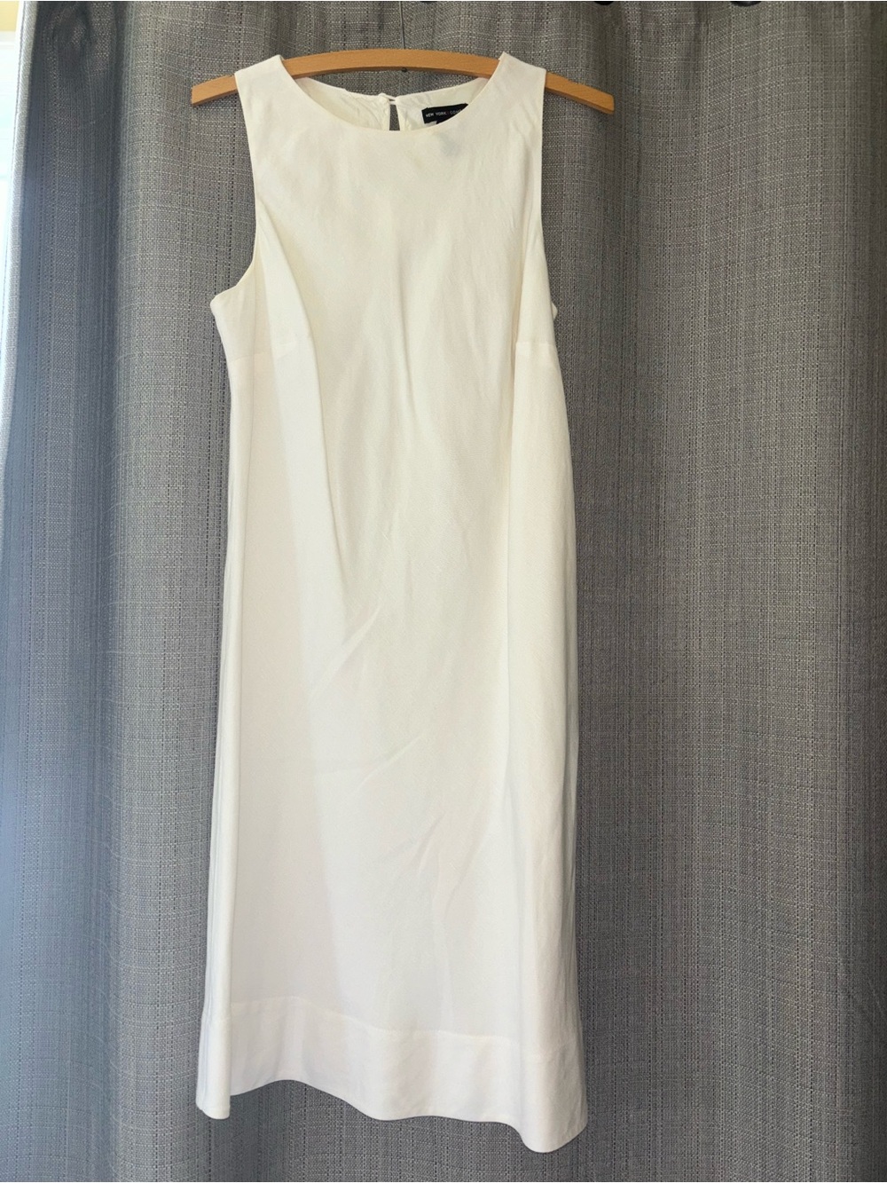 New York & Company White Midi Shift Dress